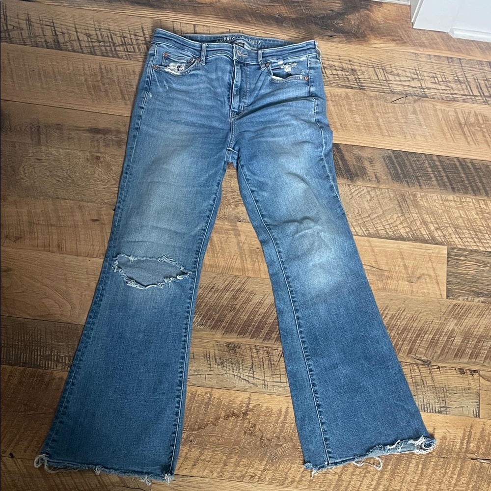 American Eagle Outfitters Distressed Flare Jeans